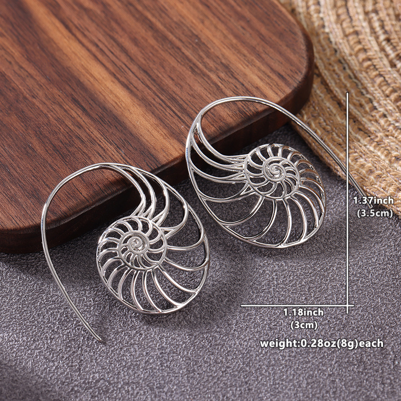 Boho Ethnic Spiral Twist Hollow Earrings — Statement Jewelry for Women